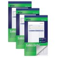 Better Office Products Sales Order Books, 2-Part Carbonless White/Canary Yellow, 50 Sets per Book, 150 Total Sets, 3PK 66003